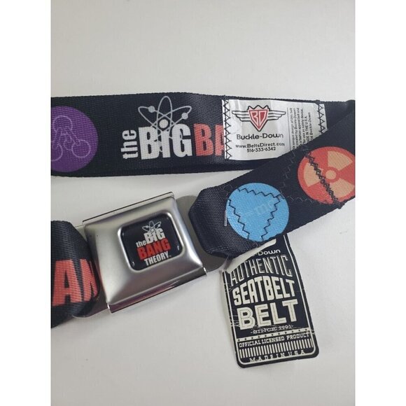 Buckle Down Seatbelt Belt The Big Bang Theory Black NOT 2014 New Old Stock - Picture 5 of 6